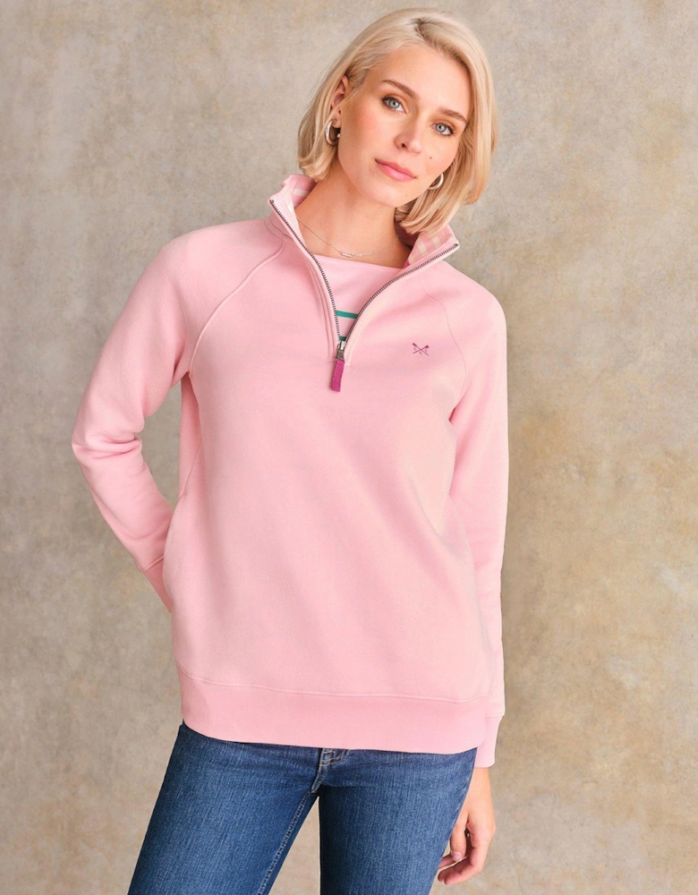 Half Zip Sweatshirt - Pink