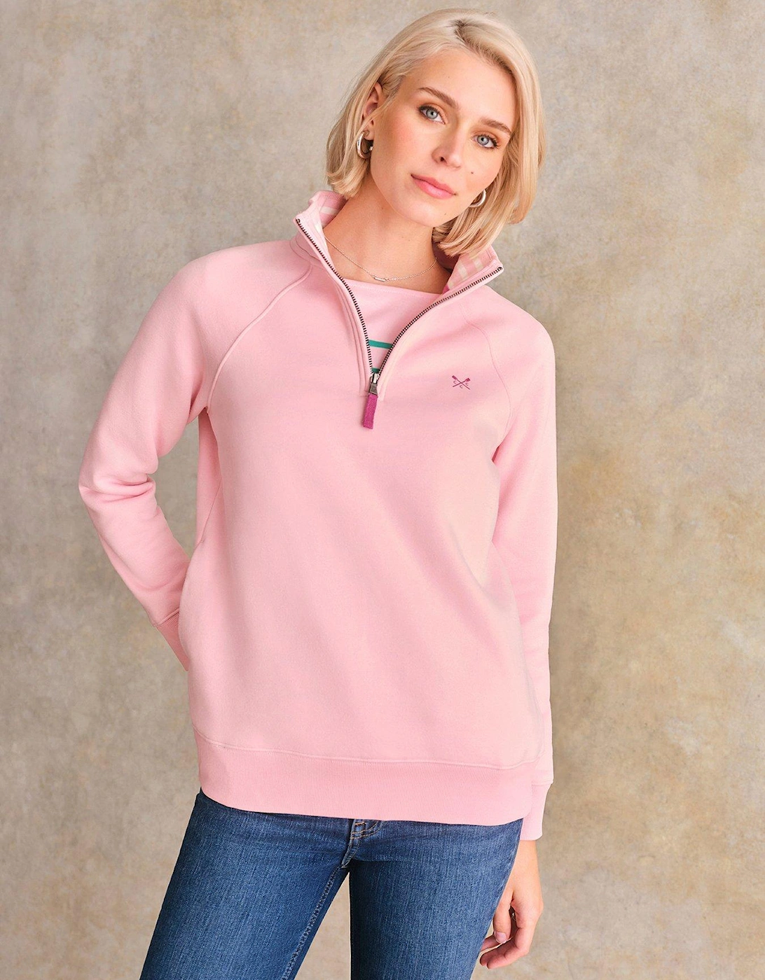 Half Zip Sweatshirt - Pink, 2 of 1