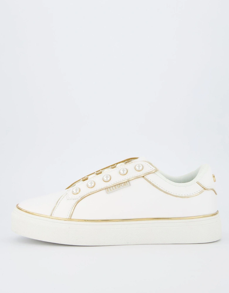 Pearl Embellished Trainers - White