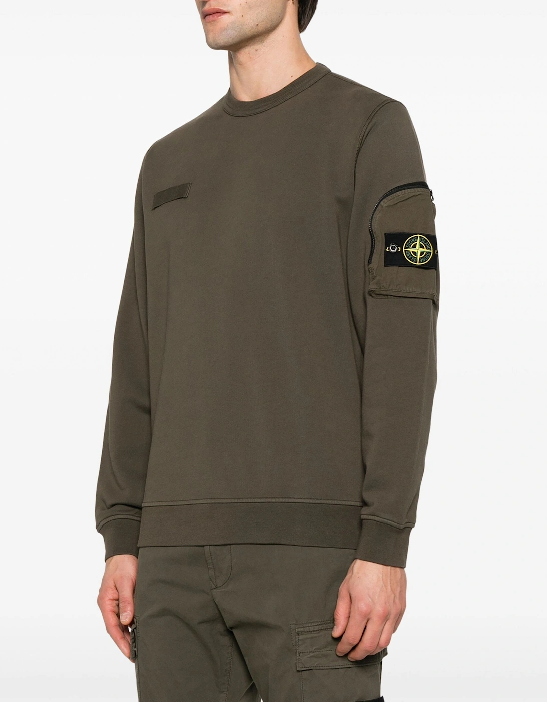 Sleeve Pocket 6100003 Sweatshirt Khaki