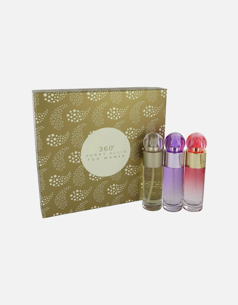 360 by Gift Set -- for Women - Gold Purple Coral Scent Spray