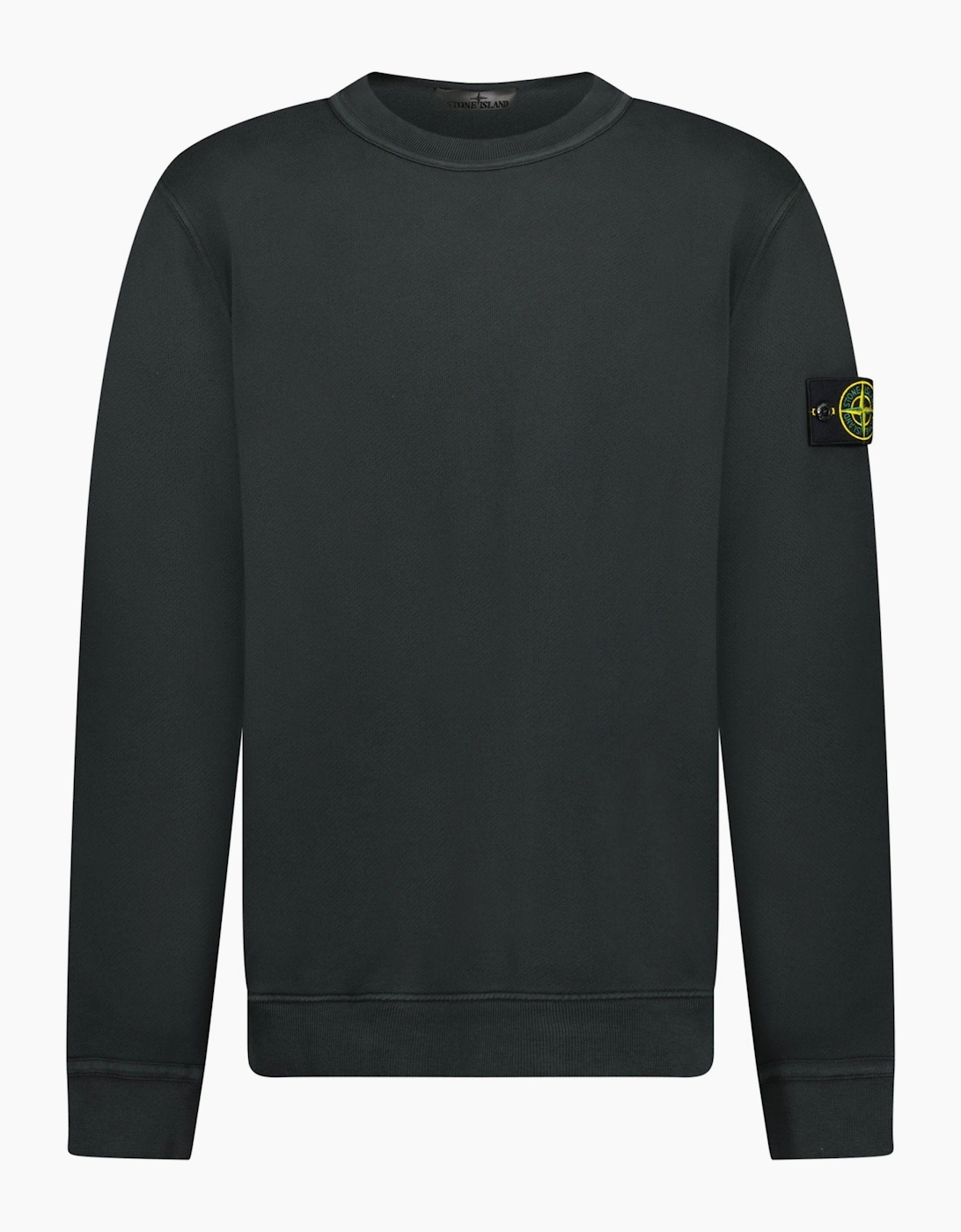 Men's Stone Island Old Effect Crewneck Sweatshirt Lead Grey - Size: 44