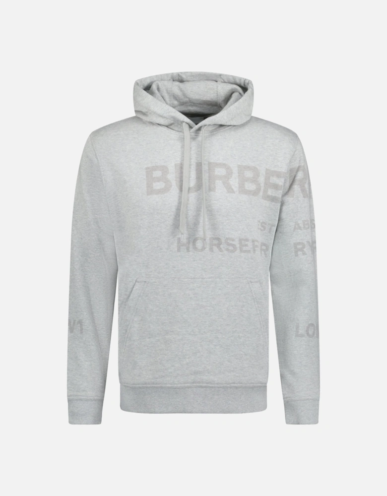 'Farley' Logo Print Hooded Sweatshirt Grey