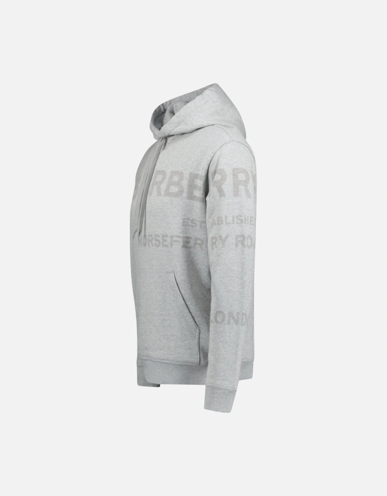 'Farley' Logo Print Hooded Sweatshirt Grey