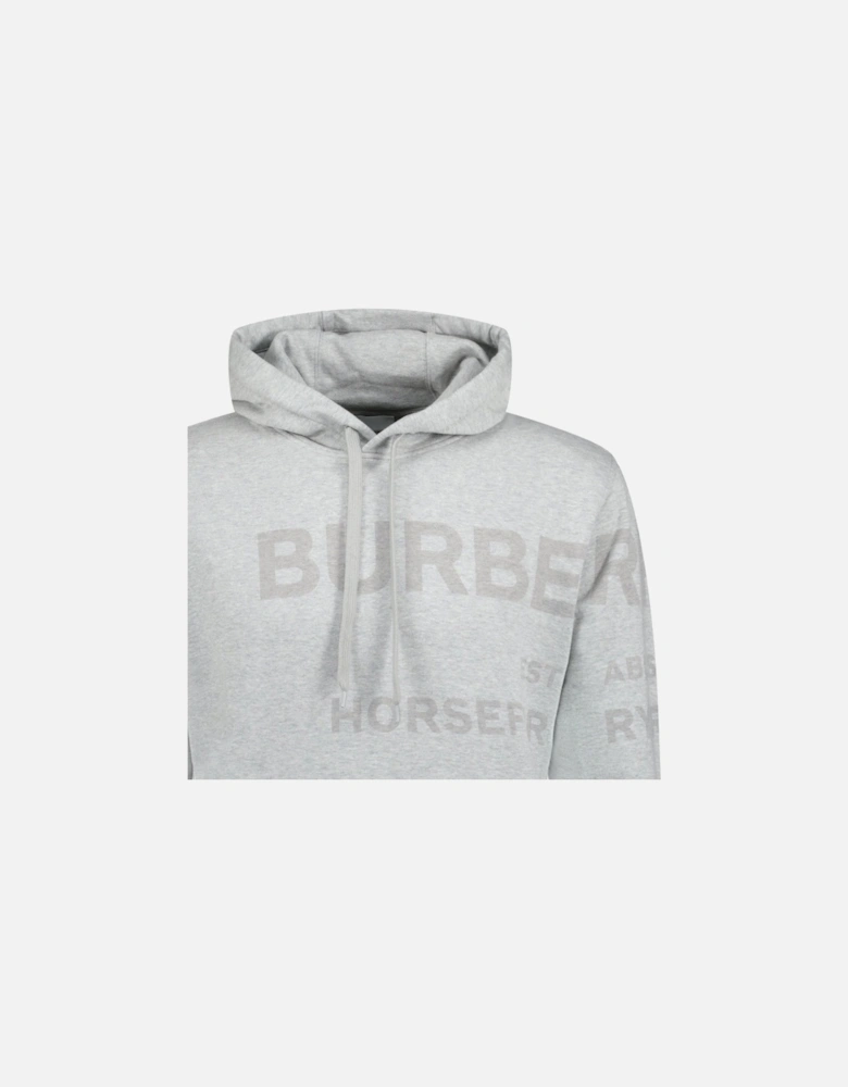 'Farley' Logo Print Hooded Sweatshirt Grey