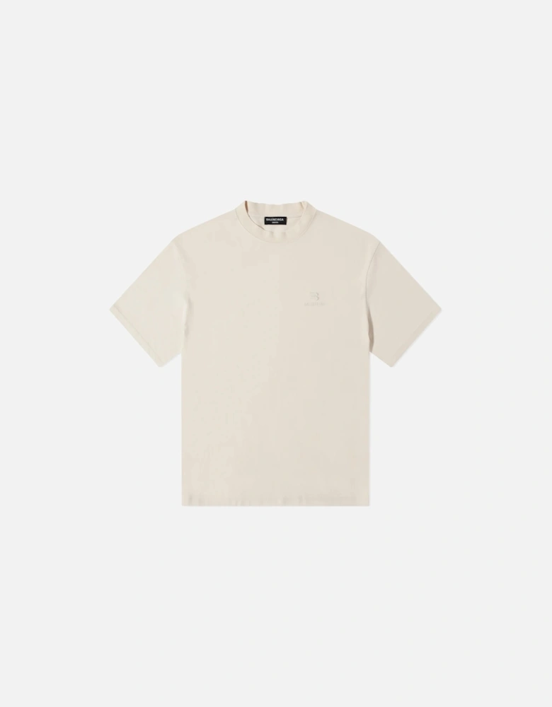 WASHED MONOGRAM LOGO TEE CHALKY WHITE