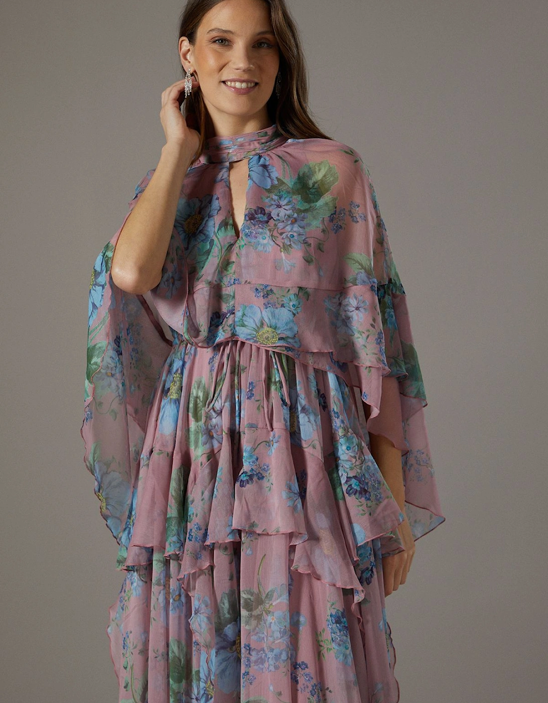 Printed Chiffon Boho Maxi Dress