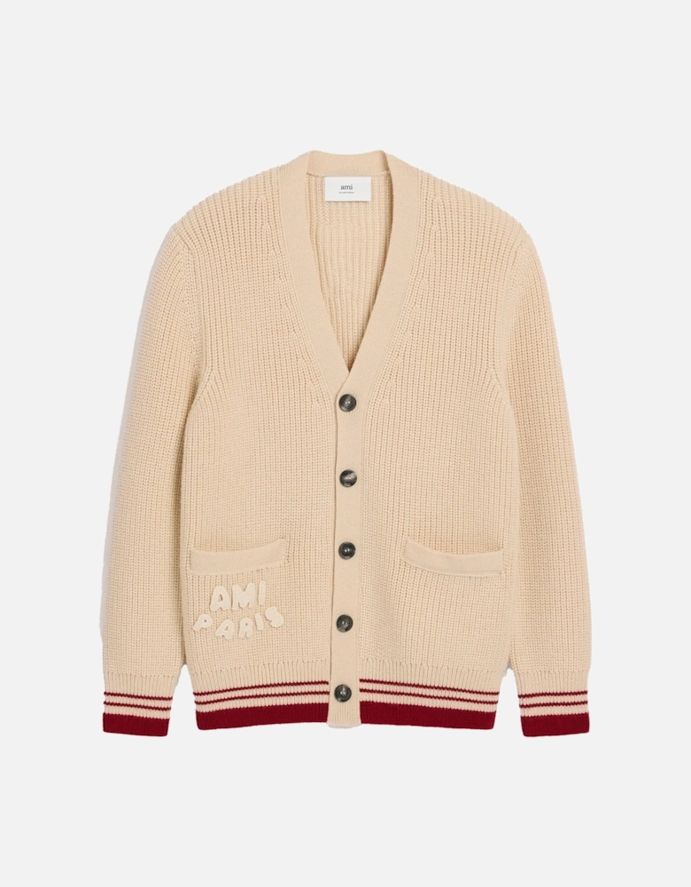 Ribbed Cardigan Beige