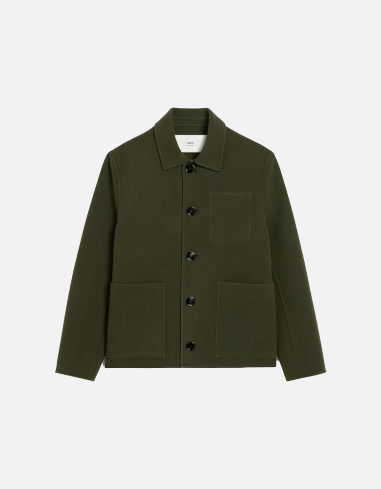 Boxy Buttoned Jacket Green