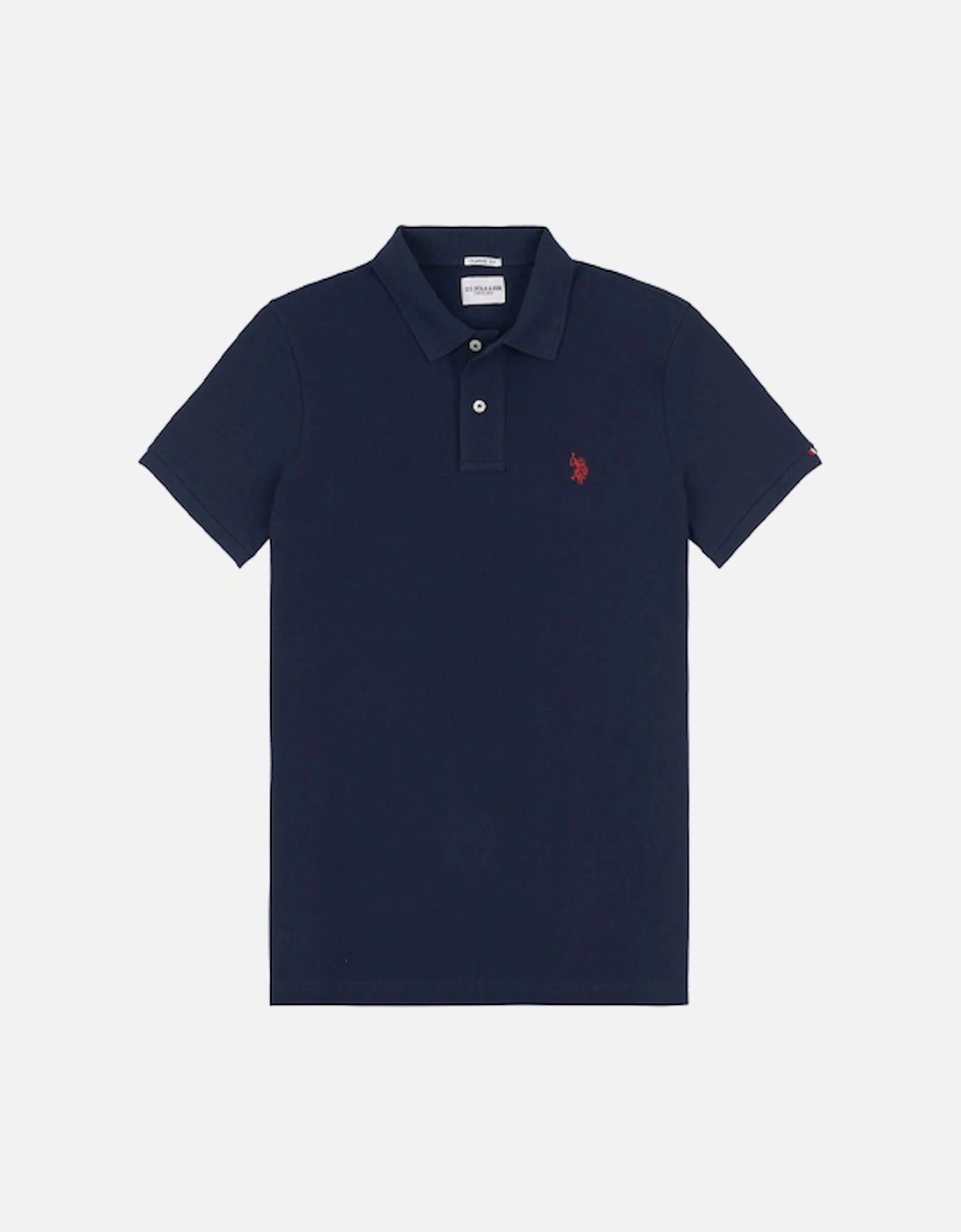 U S Polo Assn DHM Pique Polo Dark Sapphire/Haute Red