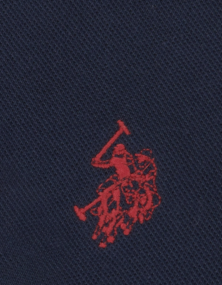 U S Polo Assn DHM Pique Polo Dark Sapphire/Haute Red