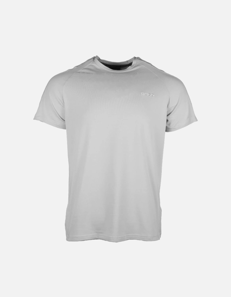 Tonal Logo Stretch Cotton T-Shirt, Light Grey