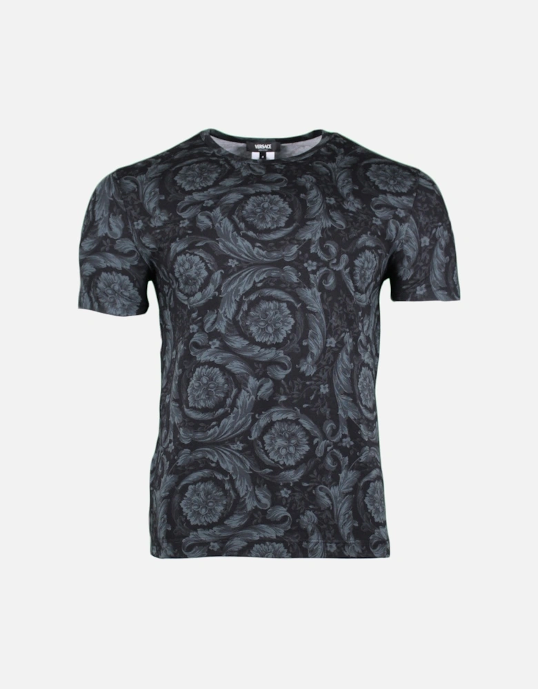 Barocco T-Shirt, Black/Grey