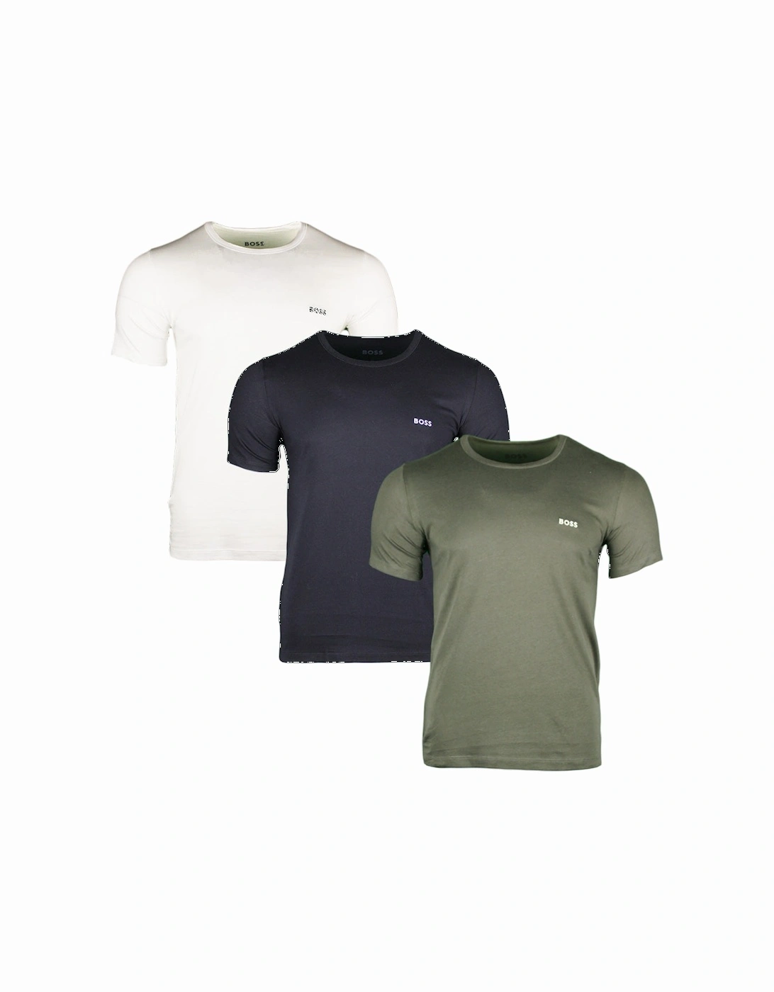 3-Pack T-Shirts, Black/White/Khaki, 5 of 4