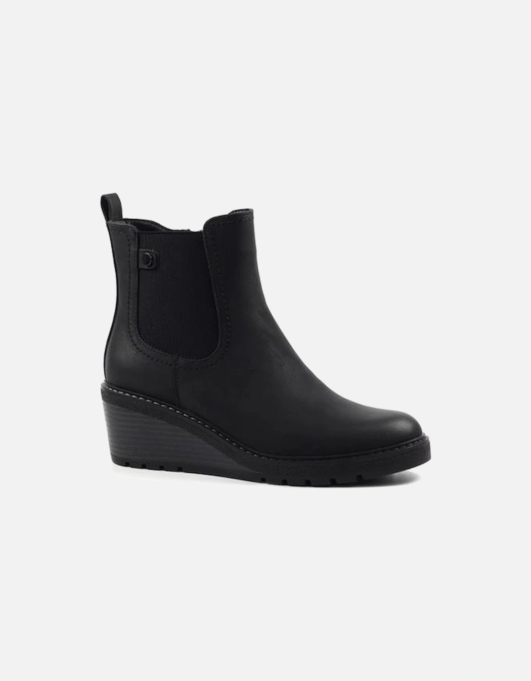 Tia Black Wedge Ankle Boot GLC003, 5 of 4