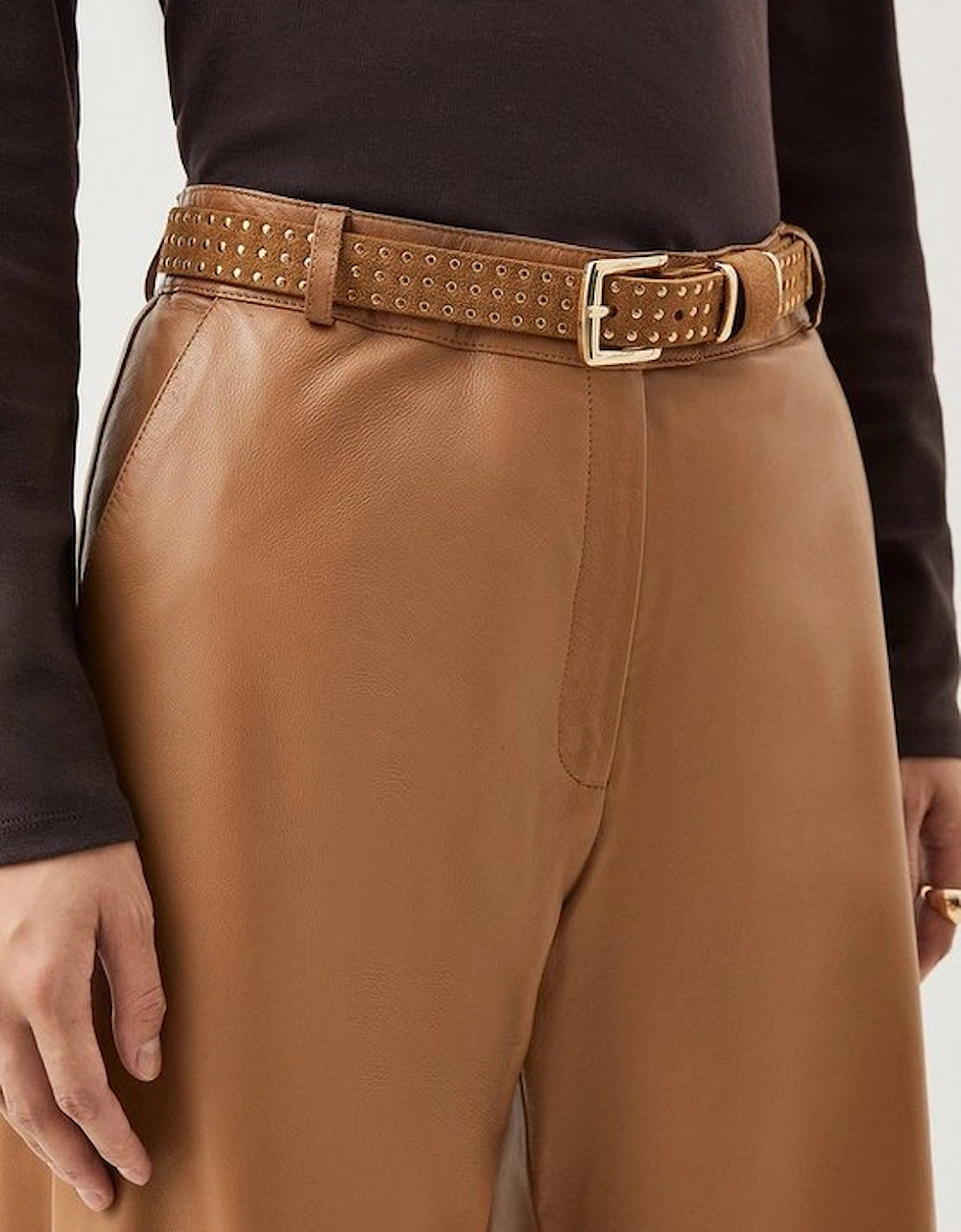 Suede Studded Waist Belt, 5 of 4