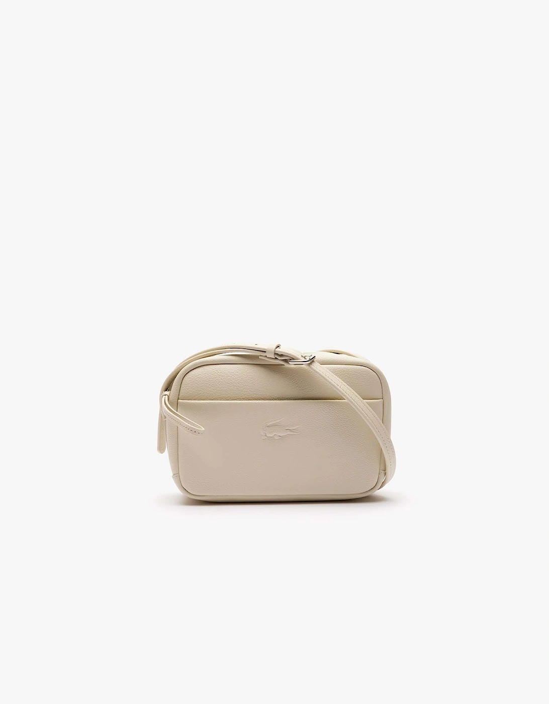Lacoste Women's City Court Grain Leather Shoulder Bag - White - Size: ONE size