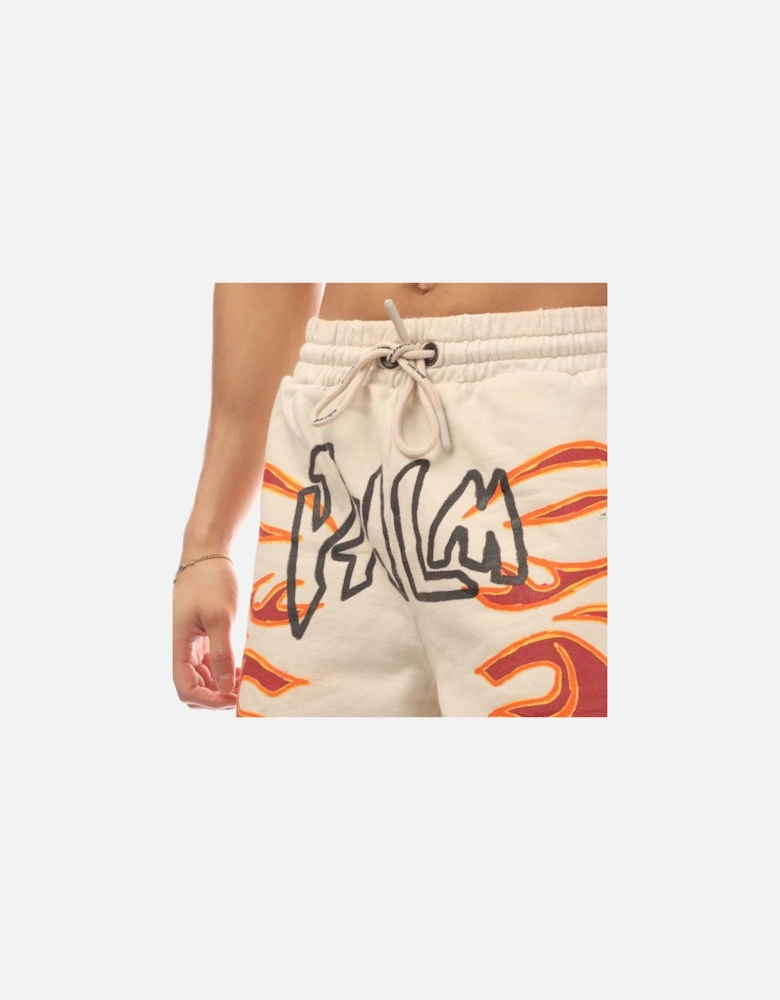 Garment Dye Graffiti Flames Sweat Shorts