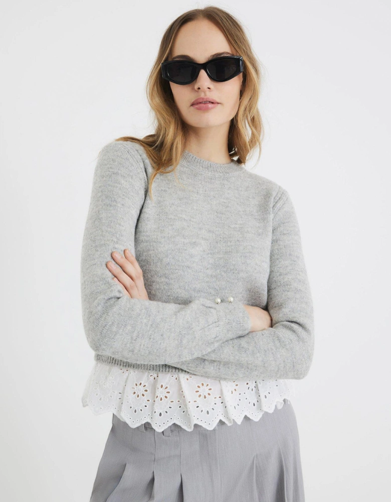 Frill Rara Jumper - Grey