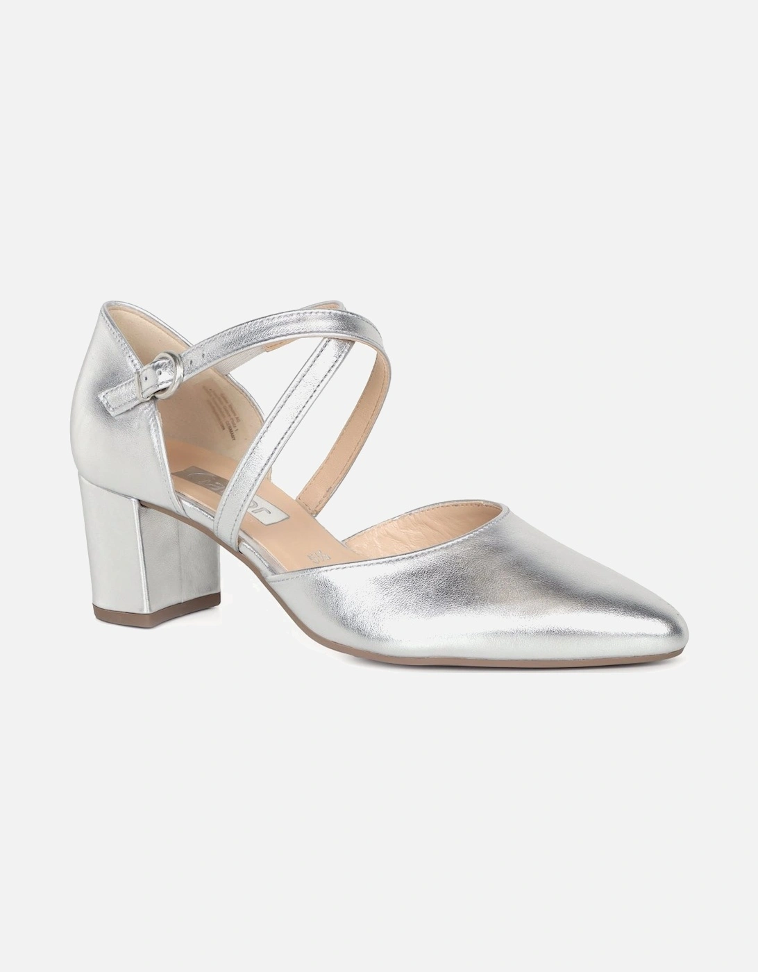 Gabor Women's Gisele Womens Open Court Shoes - Silver - Size: 4.5