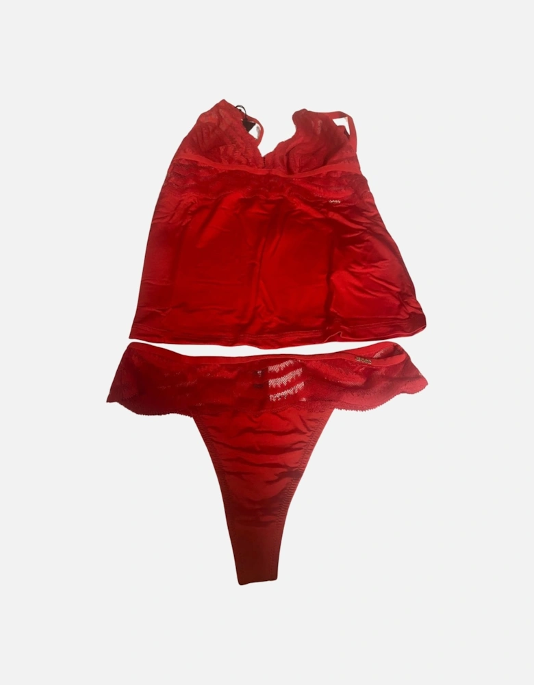 Luxe Vest & Thong Gift Set, Red