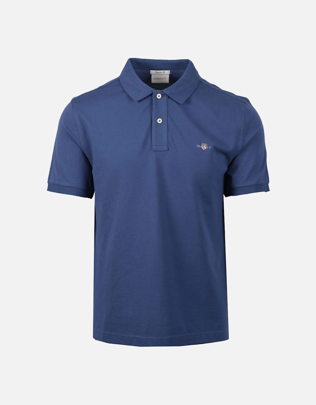 Reg Shield Ss Pique Polo Shirt Dusty Navy, 5 of 4