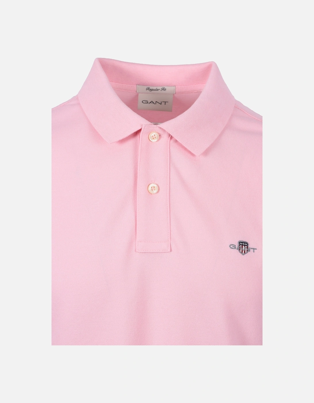 Reg Shield Ss Pique Polo Shirt California Pink