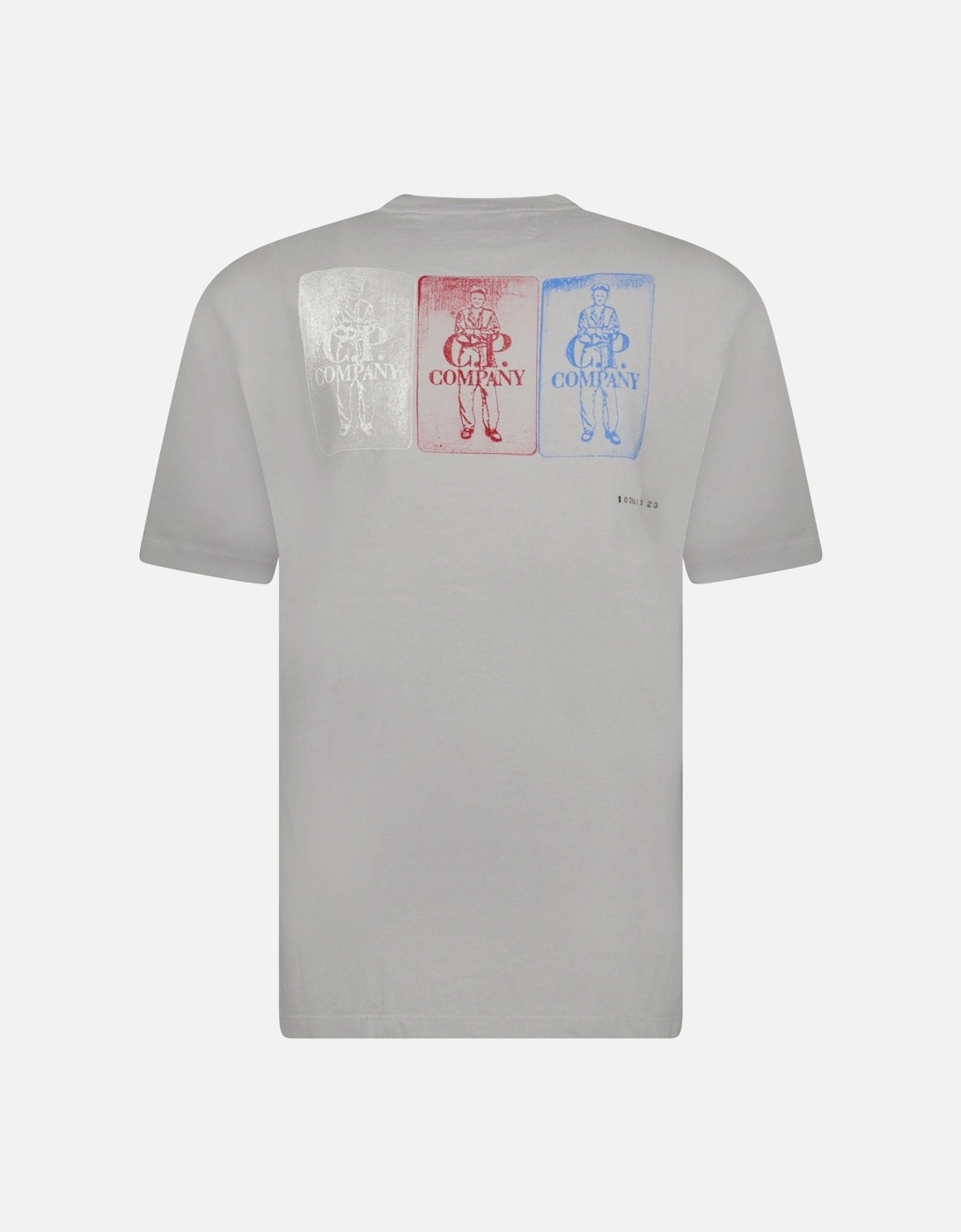 24/1 Jersey Artisanal Three Cards T-Shirt in Grey, 5 of 4