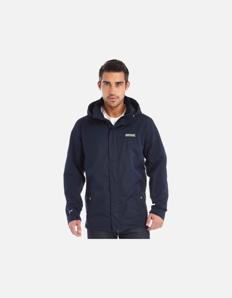 Mens Matt Waterproof Hiking Walking Jacket Coat Navy