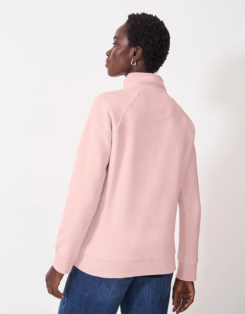 Women's Half Zip Sweatshirt Baby Soft Pink