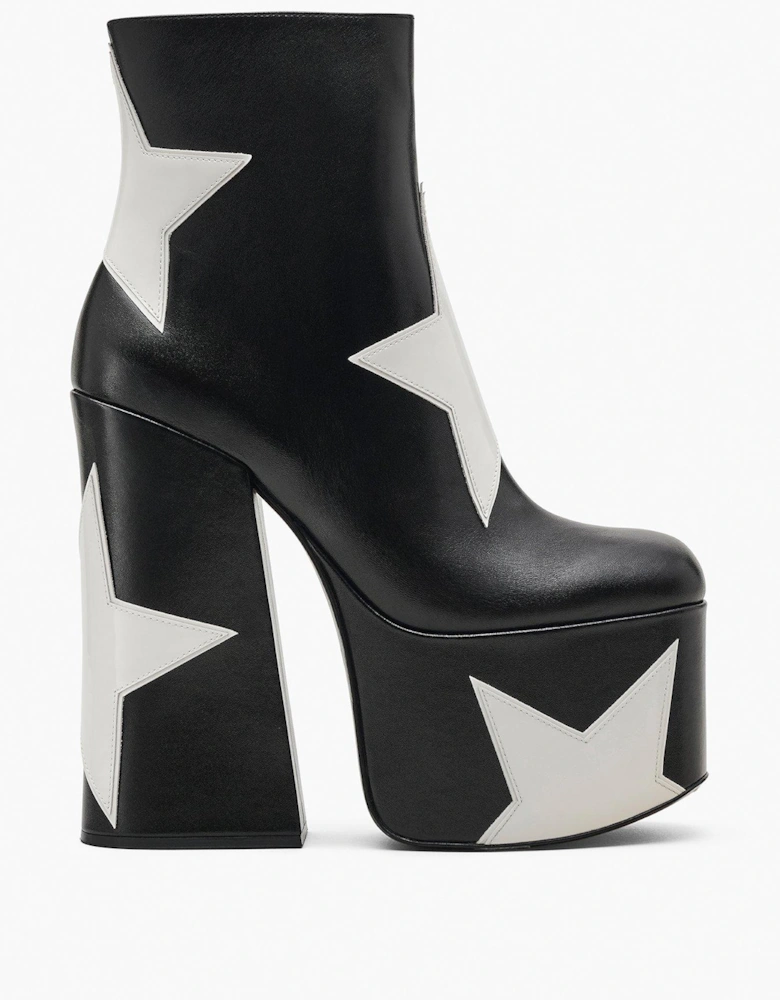 The Kiki Platform Ankle Boots - Black