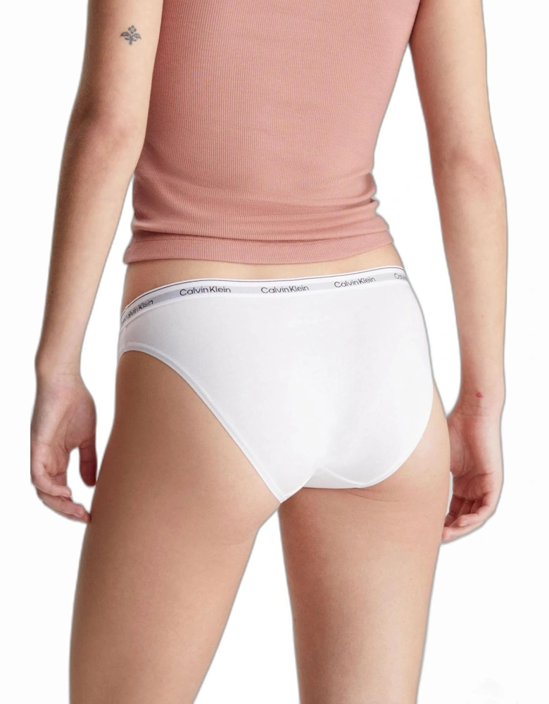 White Printed Cotton Blend Womens Underwear