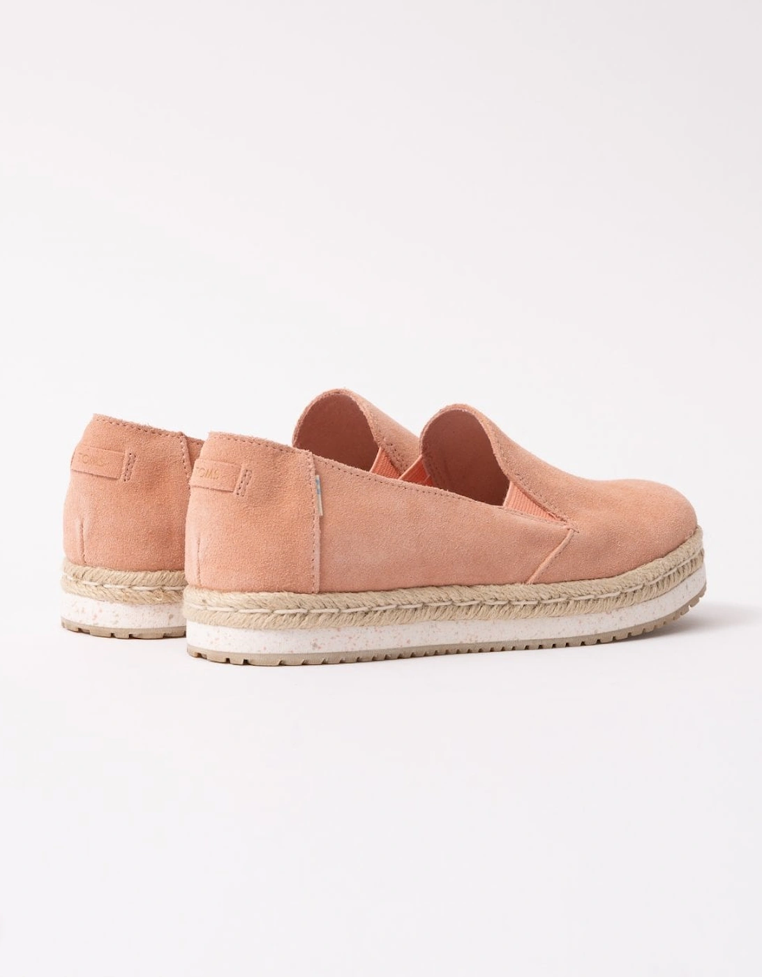 Coral Pink Suede Womens Palma Espadrille