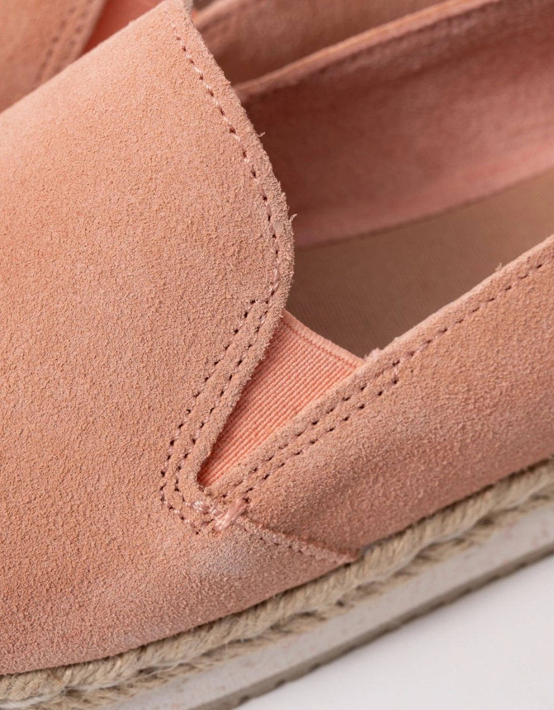 Coral Pink Suede Womens Palma Espadrille