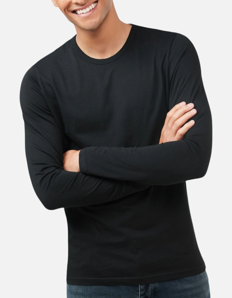 Mens Long Sleeve Basic T Shirts Extra Long Plain Slim Fit Stretch Cotton Tee Top