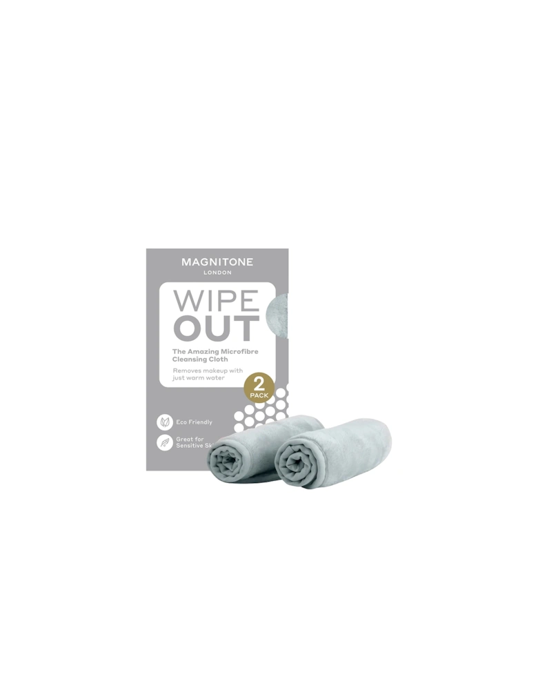 WipeOut Microfibre Cleansing Cloths Grey – 2 Pack - Magnitone London