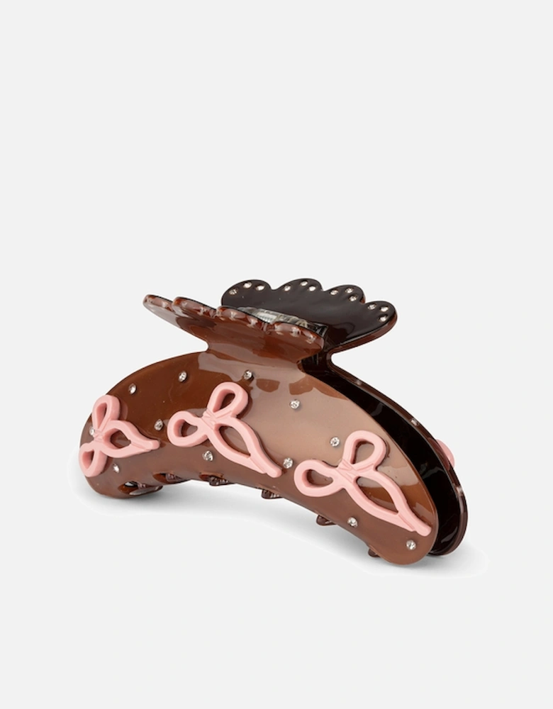 Helle Crystal Bow Big Claw Clip
