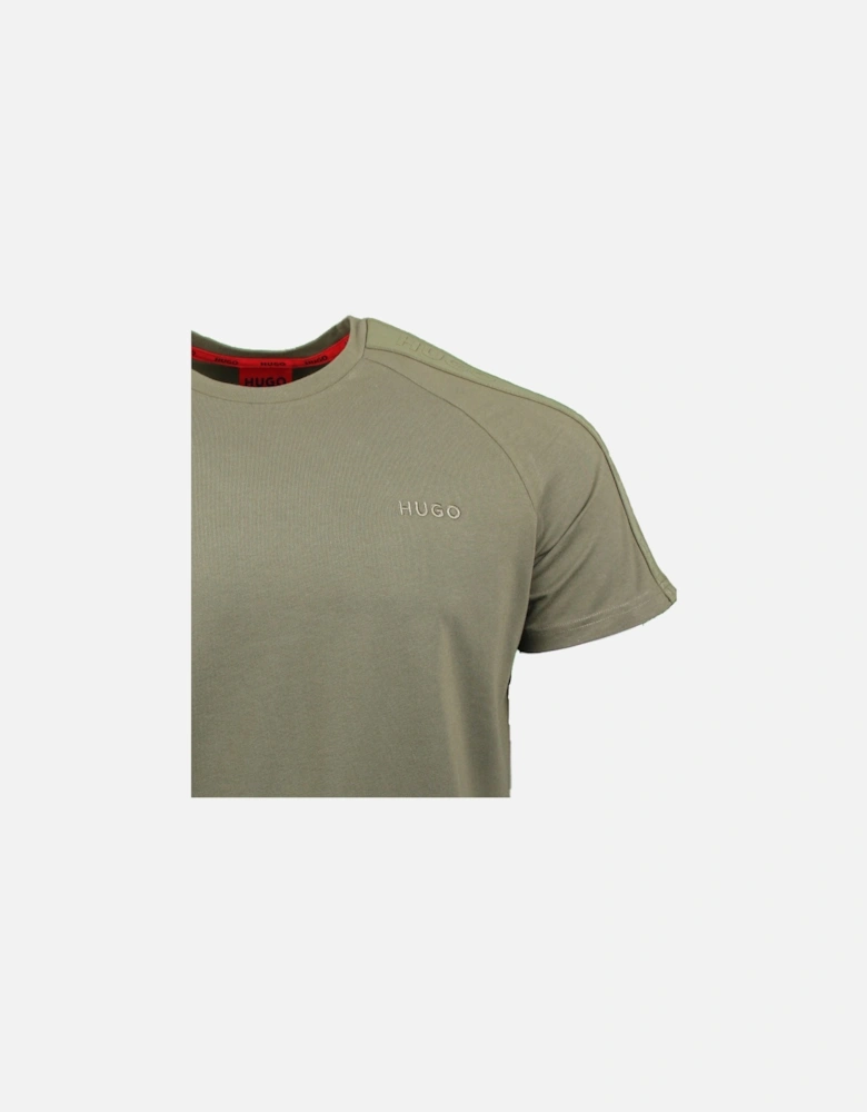 Tonal Logo Stretch Cotton T-Shirt, Open Green