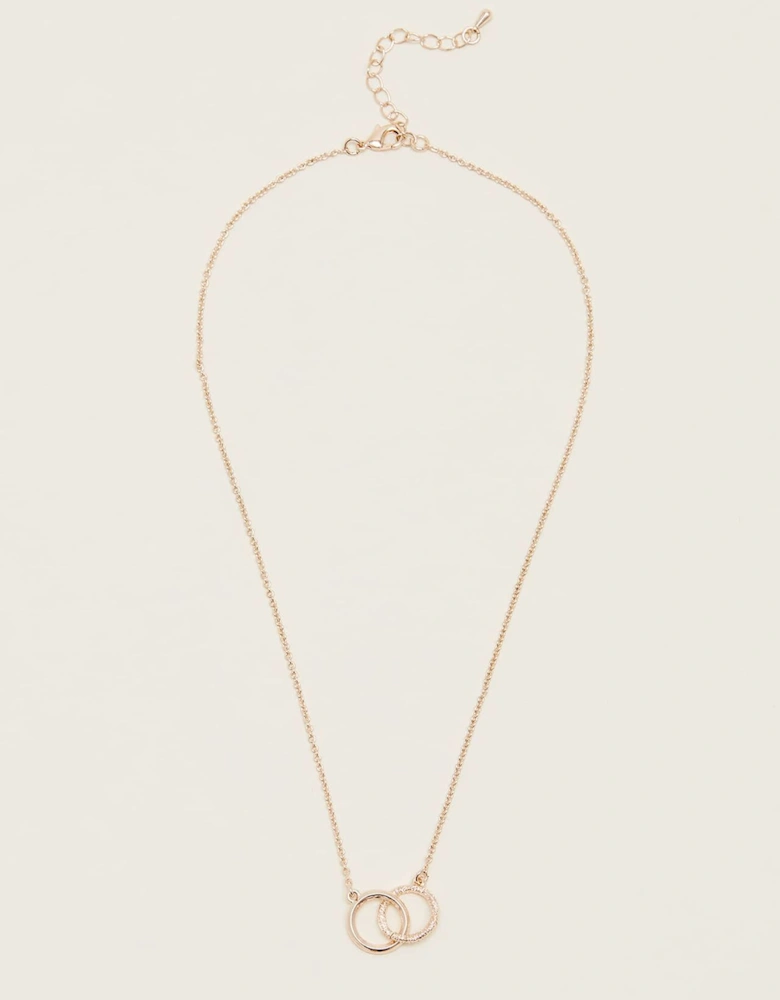 Gold Two Ring Necklace