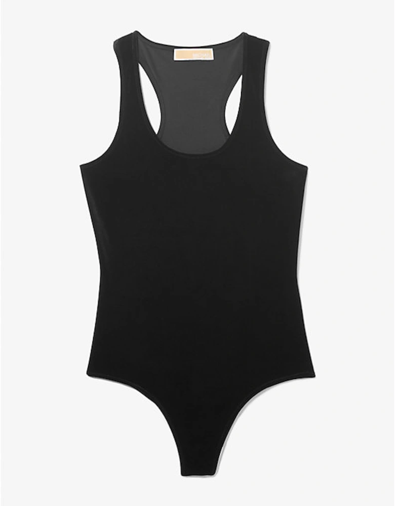 Stretch Velvet Racerback Bodysuit