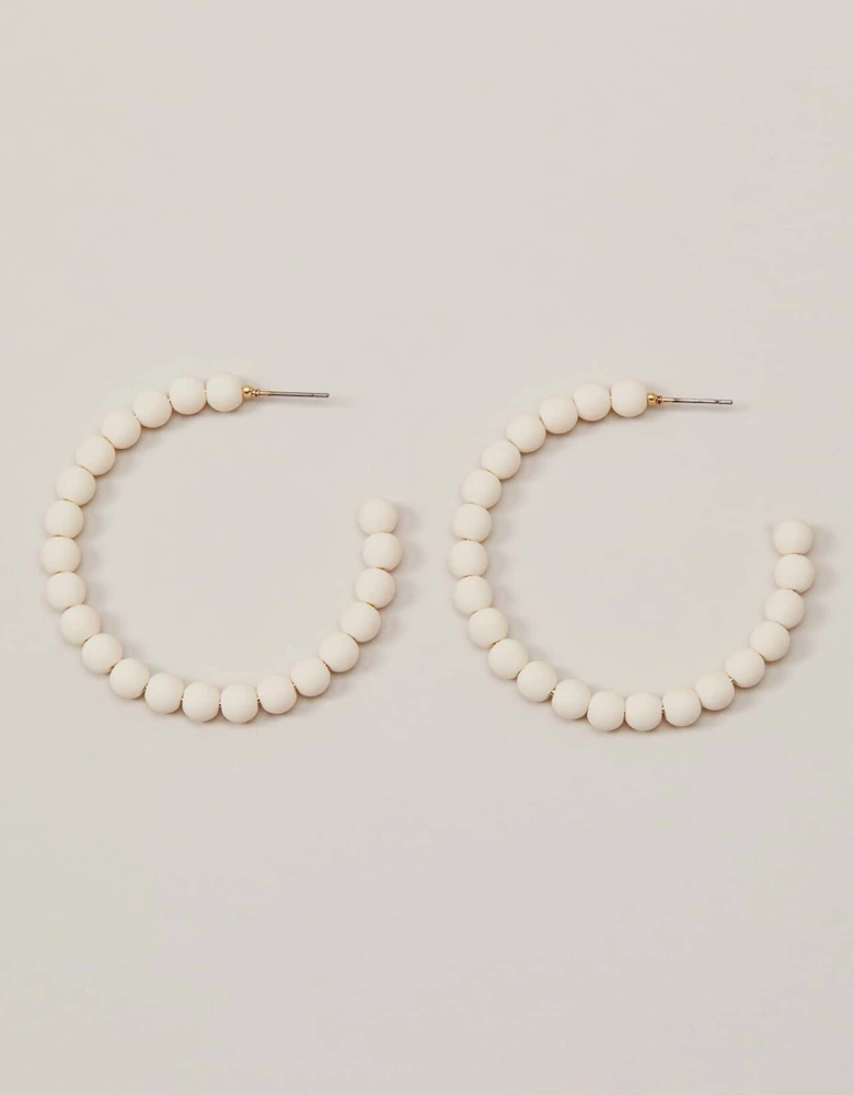 Matte Bead Hoop Earrings