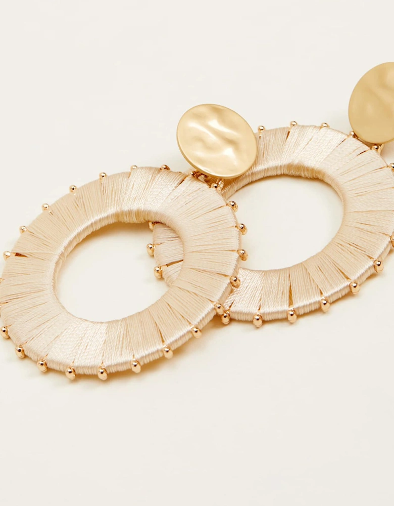 Threaded Circle Drop Earrings