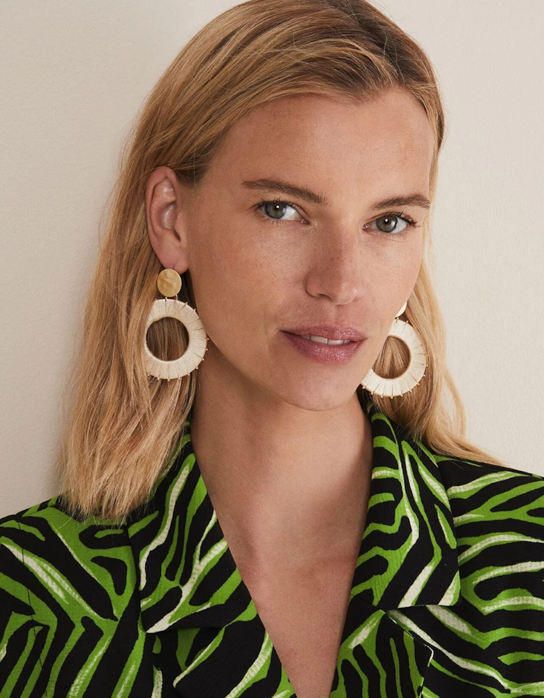 Threaded Circle Drop Earrings