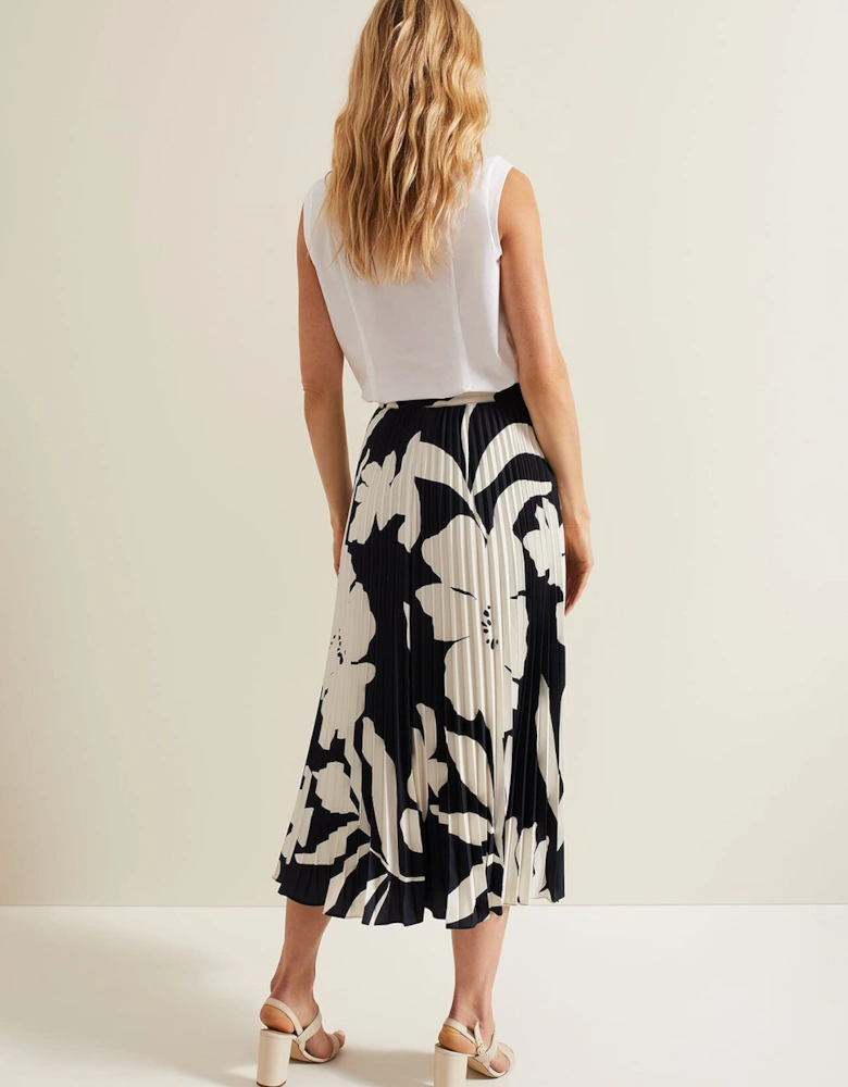 Elmina Floral Pleated Skirt