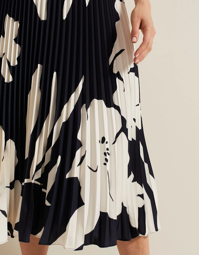 Elmina Floral Pleated Skirt