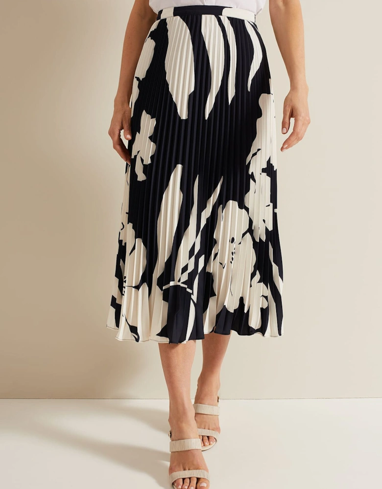 Elmina Floral Pleated Skirt