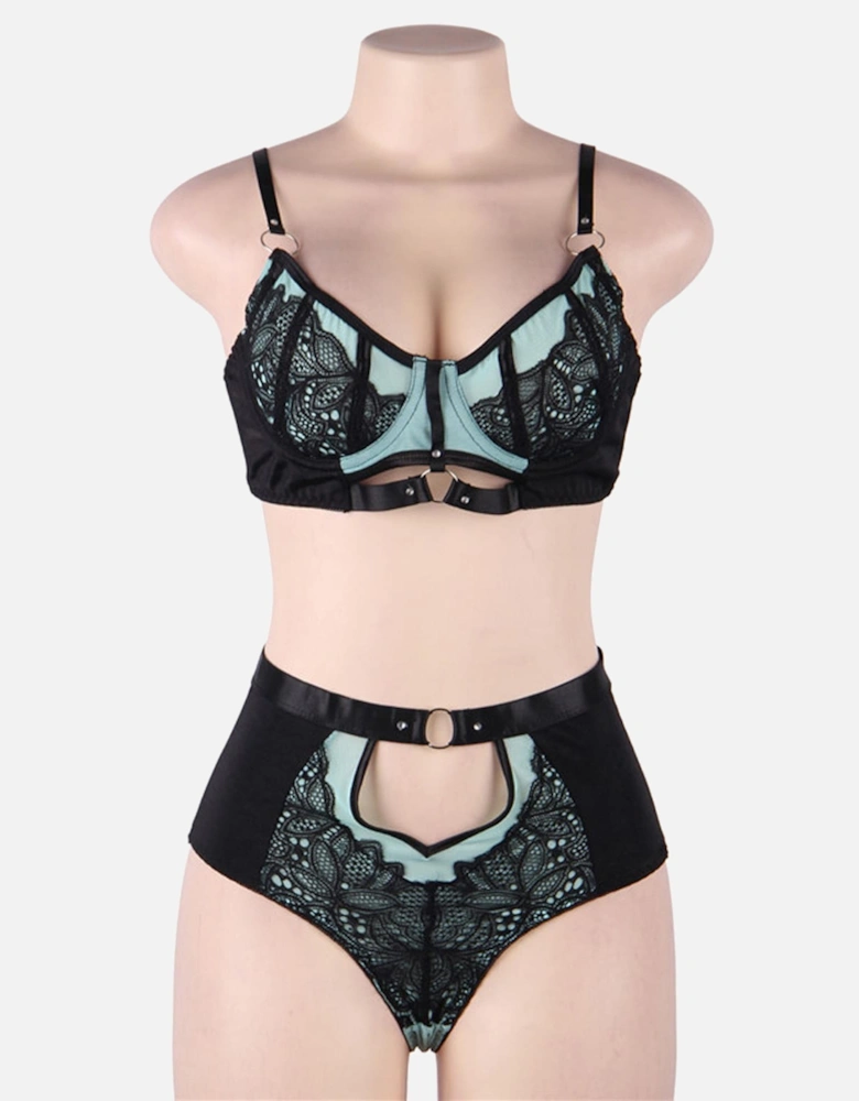 Lingerie Set Underwired Lace by Women - Blackblue Lingerie Sets