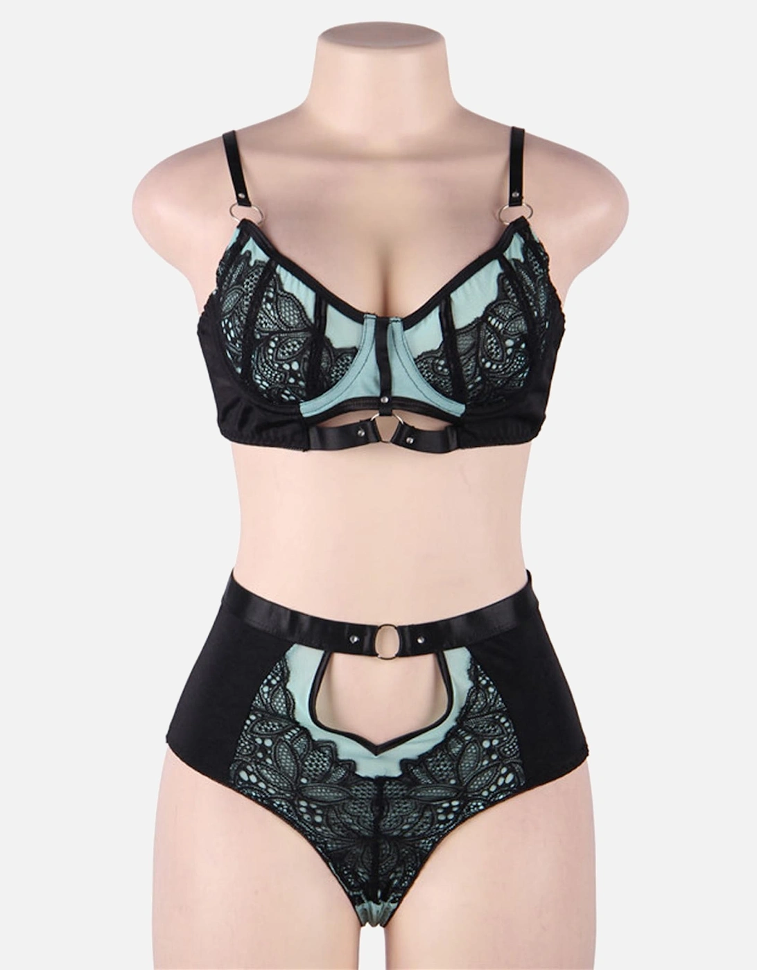 Lingerie Set Underwired Lace by Women - Blackblue Lingerie Sets