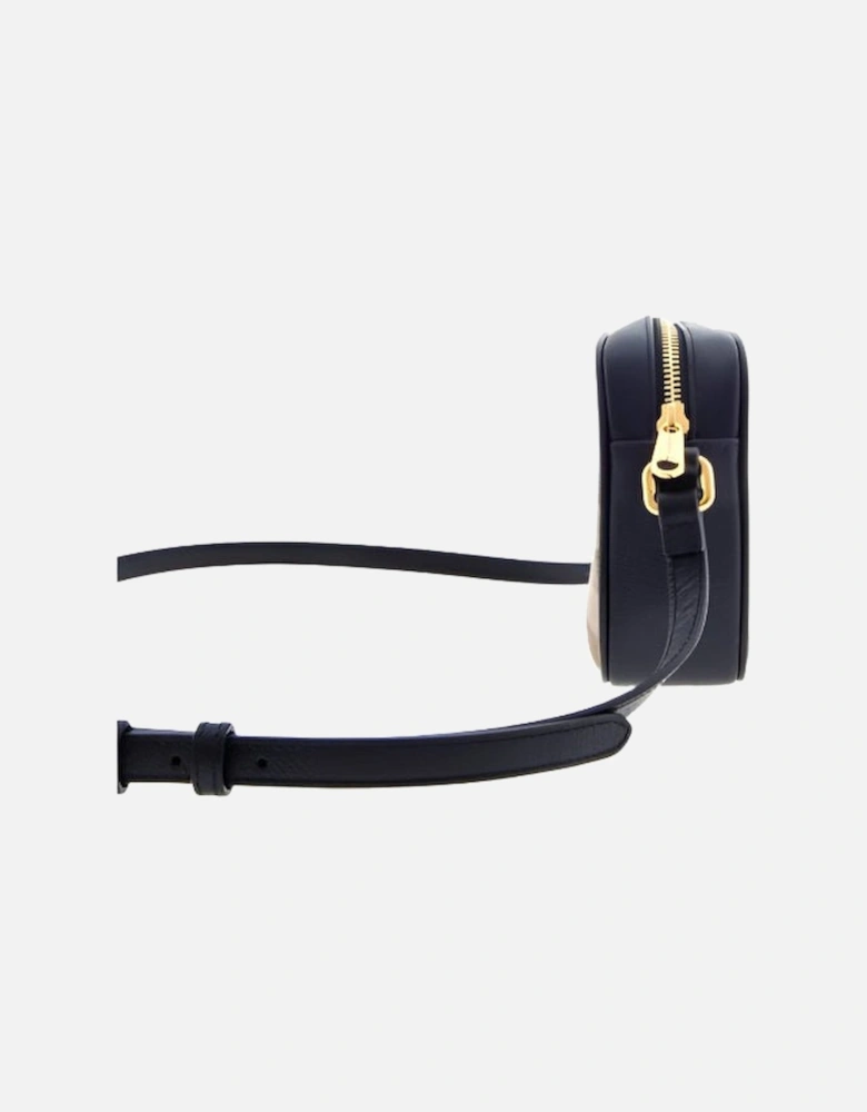 Camera Leather Cross Body Shoulder Bag Black