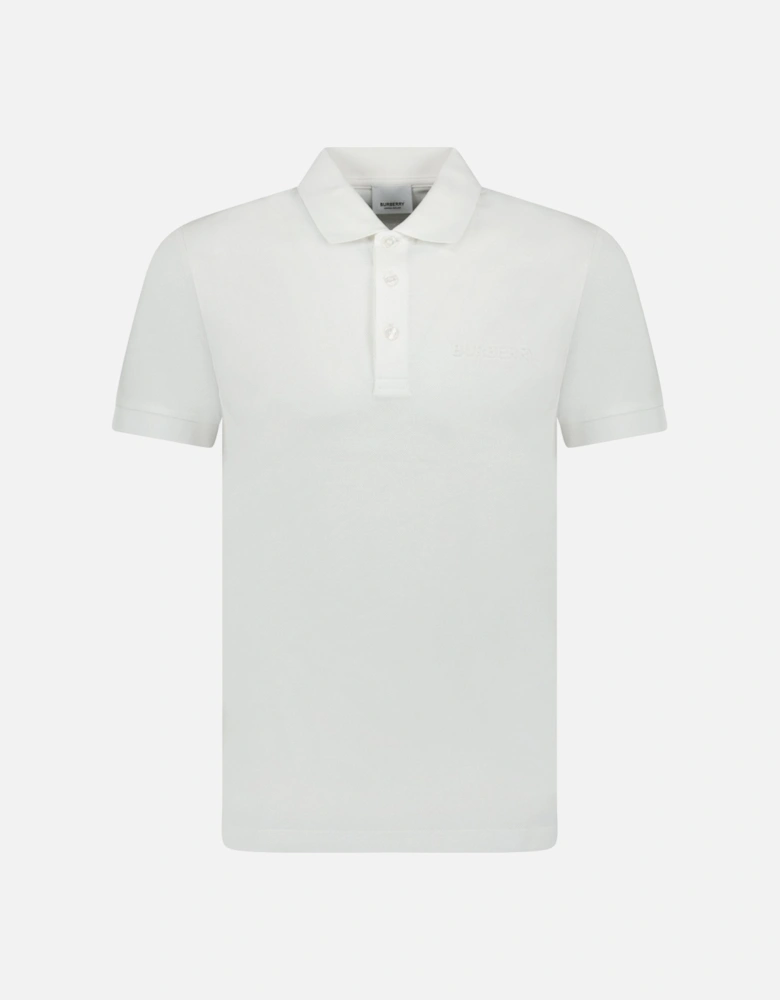 'Hartford' Embossed Logo Polo White